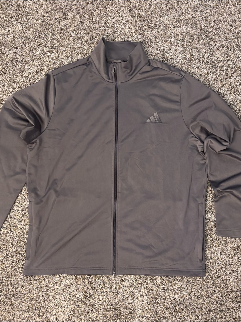adidas Men's Full-Zip Performance Jacket - Charcoal Gray